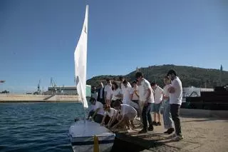 El velero autónomo Jaloque ya flota en Cartagena rumbo a la Micro Ruta de la Sal