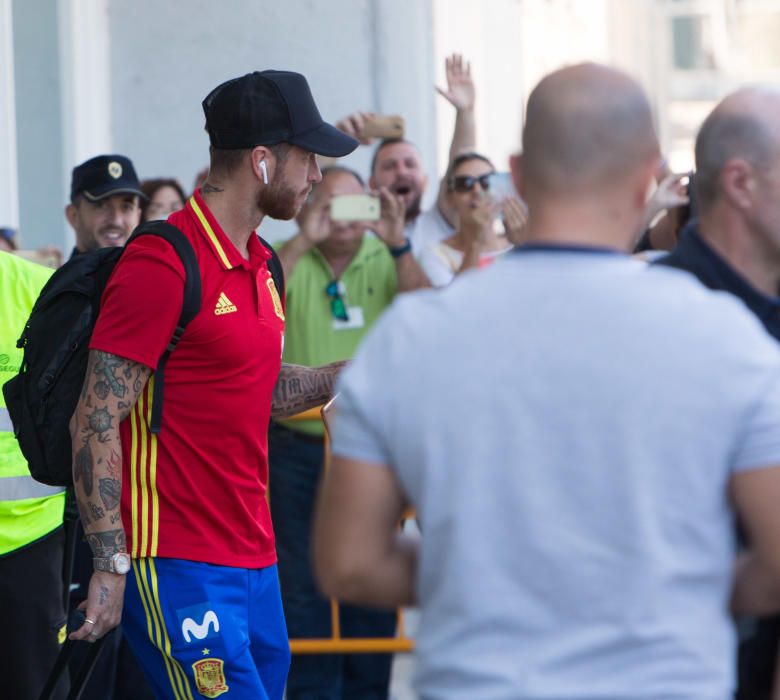 Los jugadores de la Selección llegan a Alicante