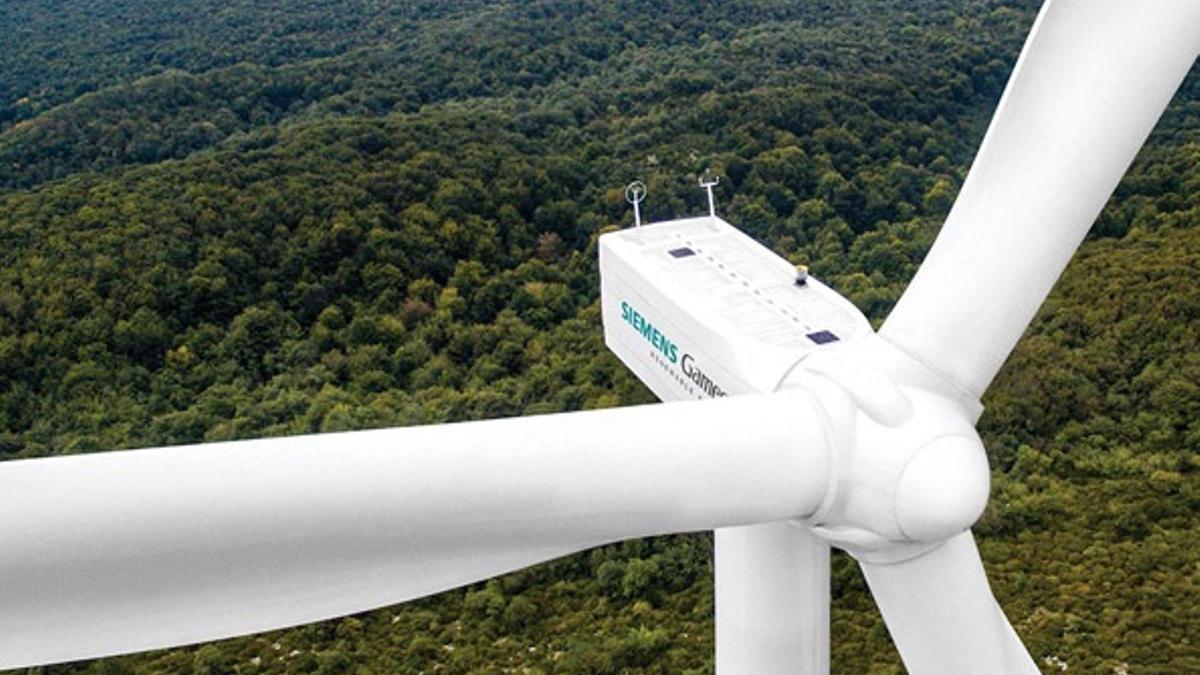 Un aerogenerador de Siemens Gamesa.