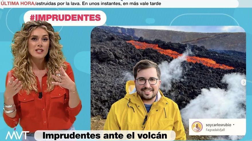 &#039;Más vale tarde&#039; tacha de imprudente por el volcán de La Palma a un chico que estaba en Islandia