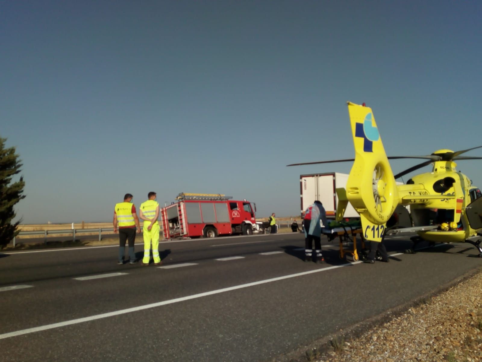 Brutal accidente en la A-6, a la altura de Castrogonzalo