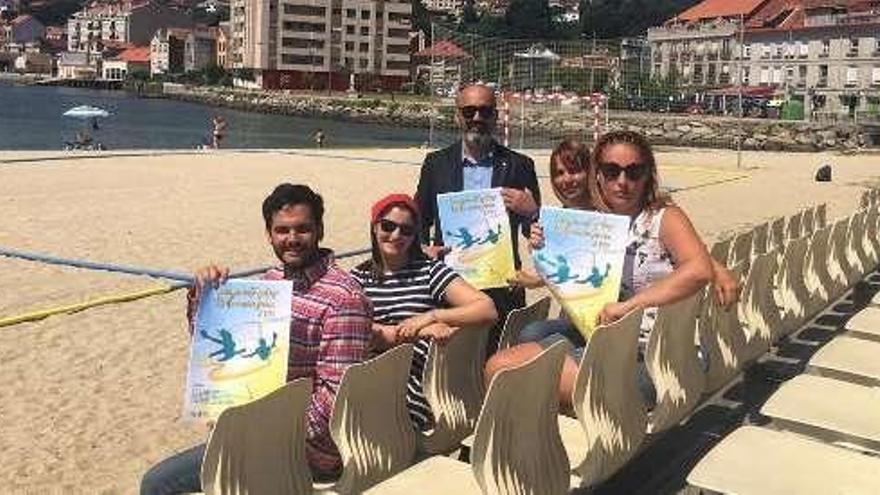 Marta Freire, Irene Vilaboa (Sportby), Fernando Mosquera (Federación Galega), Leticia Santos y Juan Parcero. // S.Á.