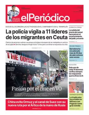 La portada de EL PERIÓDICO del 22 de agosto de 2026