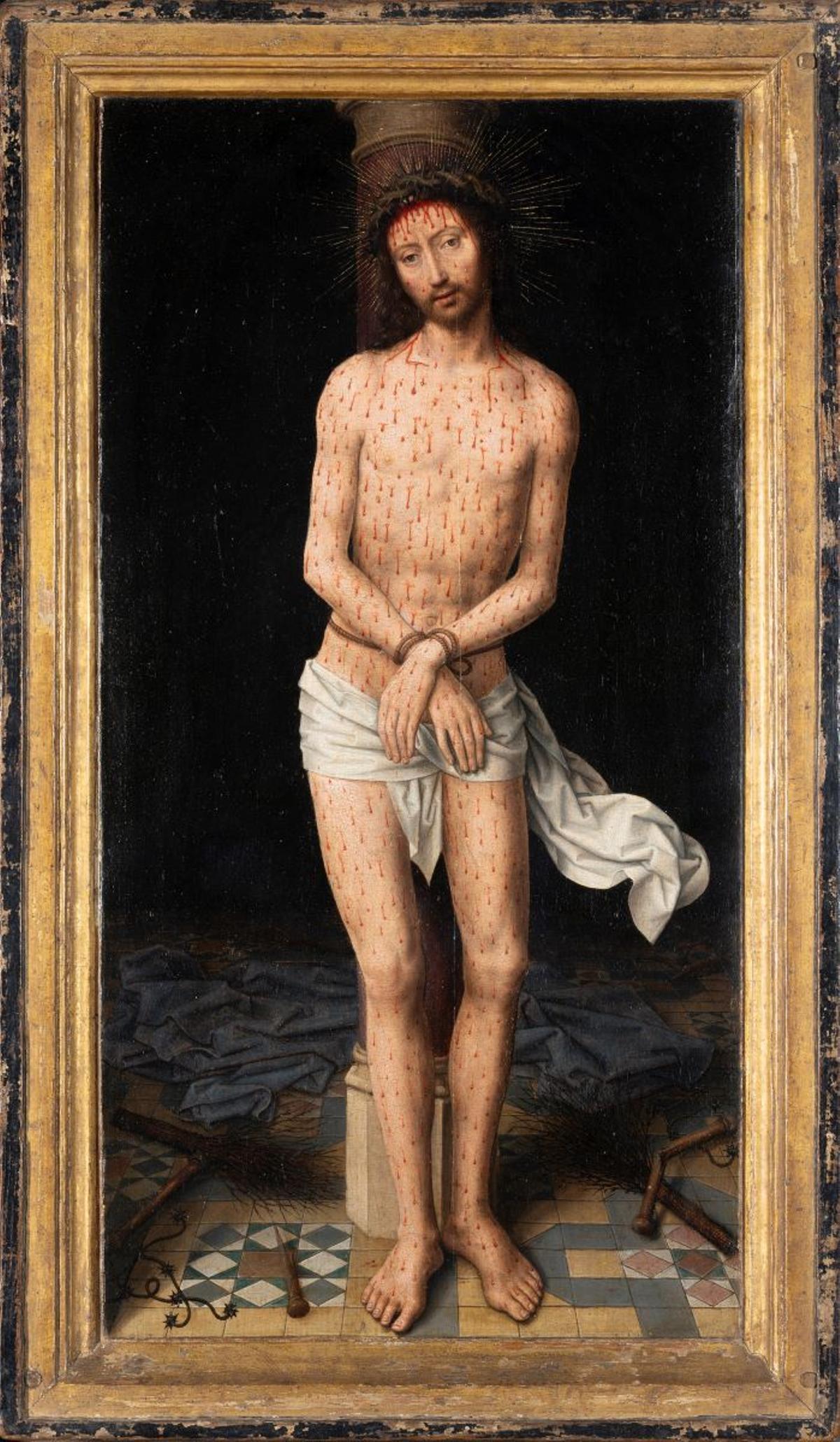 Crist lligat a la columna de Hans Memling, datat al segle XV.