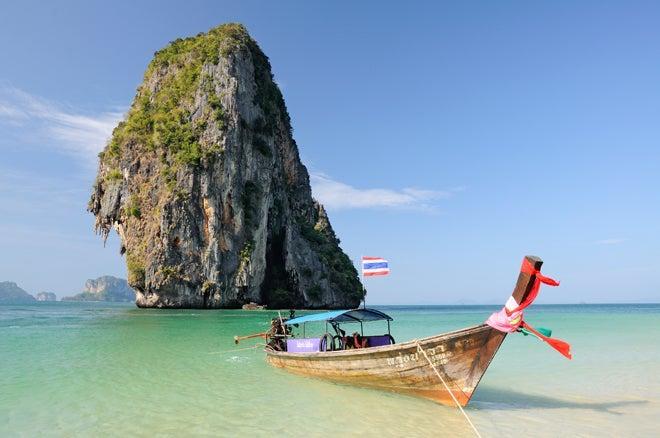 La playa de Railay, entre Krabi y Ao Nang (Tailandia), es uno de los paraísos sobre la tierra.
