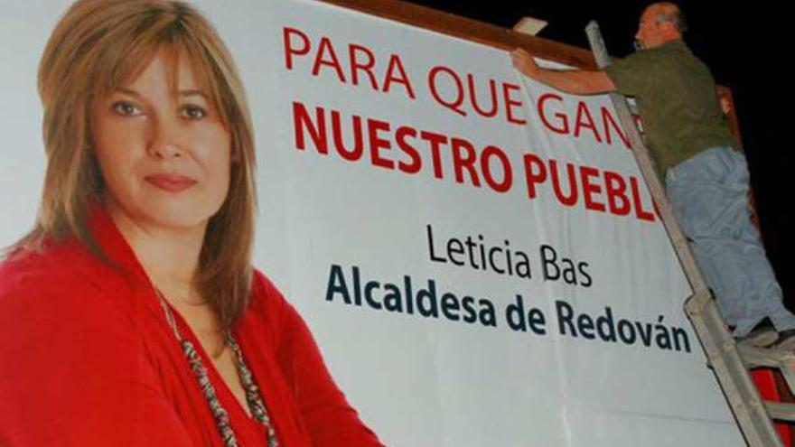 Cartel de la candidatura de Leticia Bas.