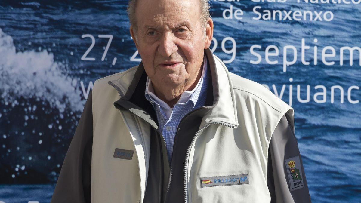 Juan Carlos I, en el Real Club Náutico de Sanxenxo, en una foto de archivo.