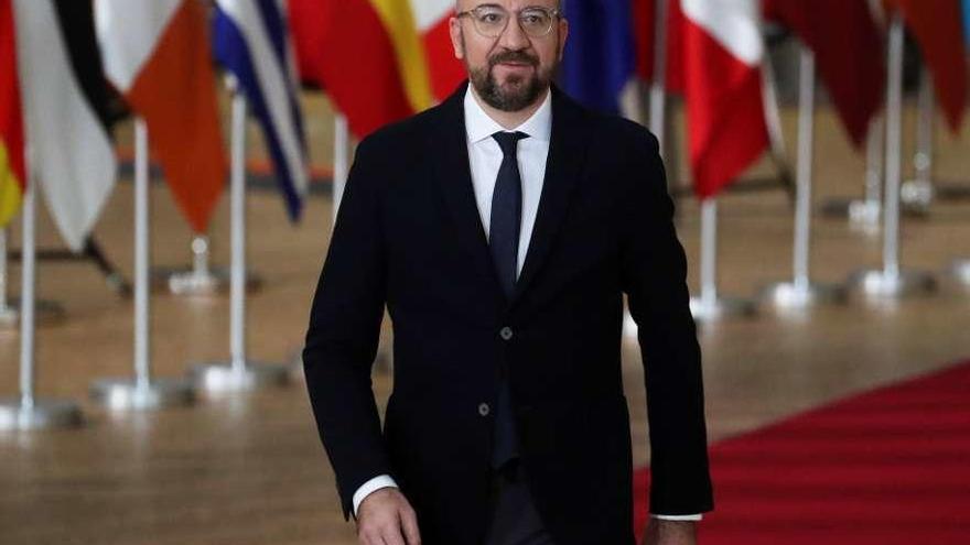 Charles Michel, llegando a la última cumbre europea, el pasado 13 de diciembre en Bruselas. // Reuters