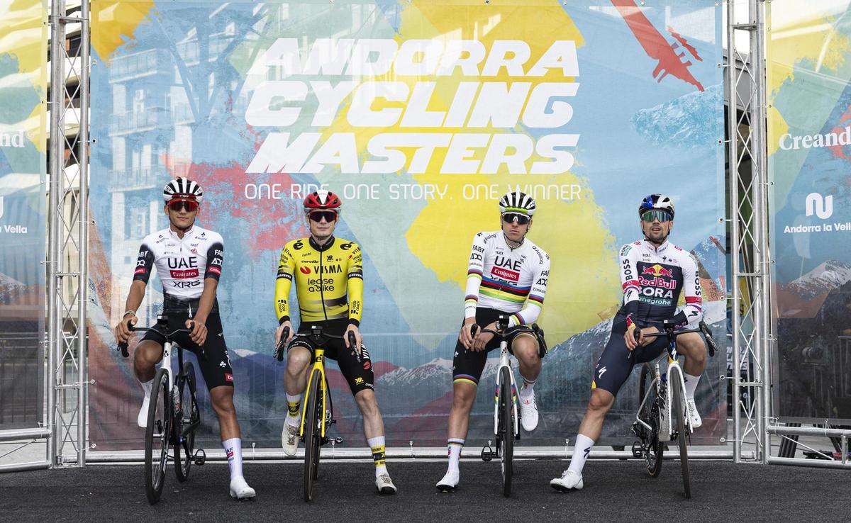 Las mejores imágenes del Andorra Cycling Masters con Pogacar, Vingegaard, Roglic y Del Toro