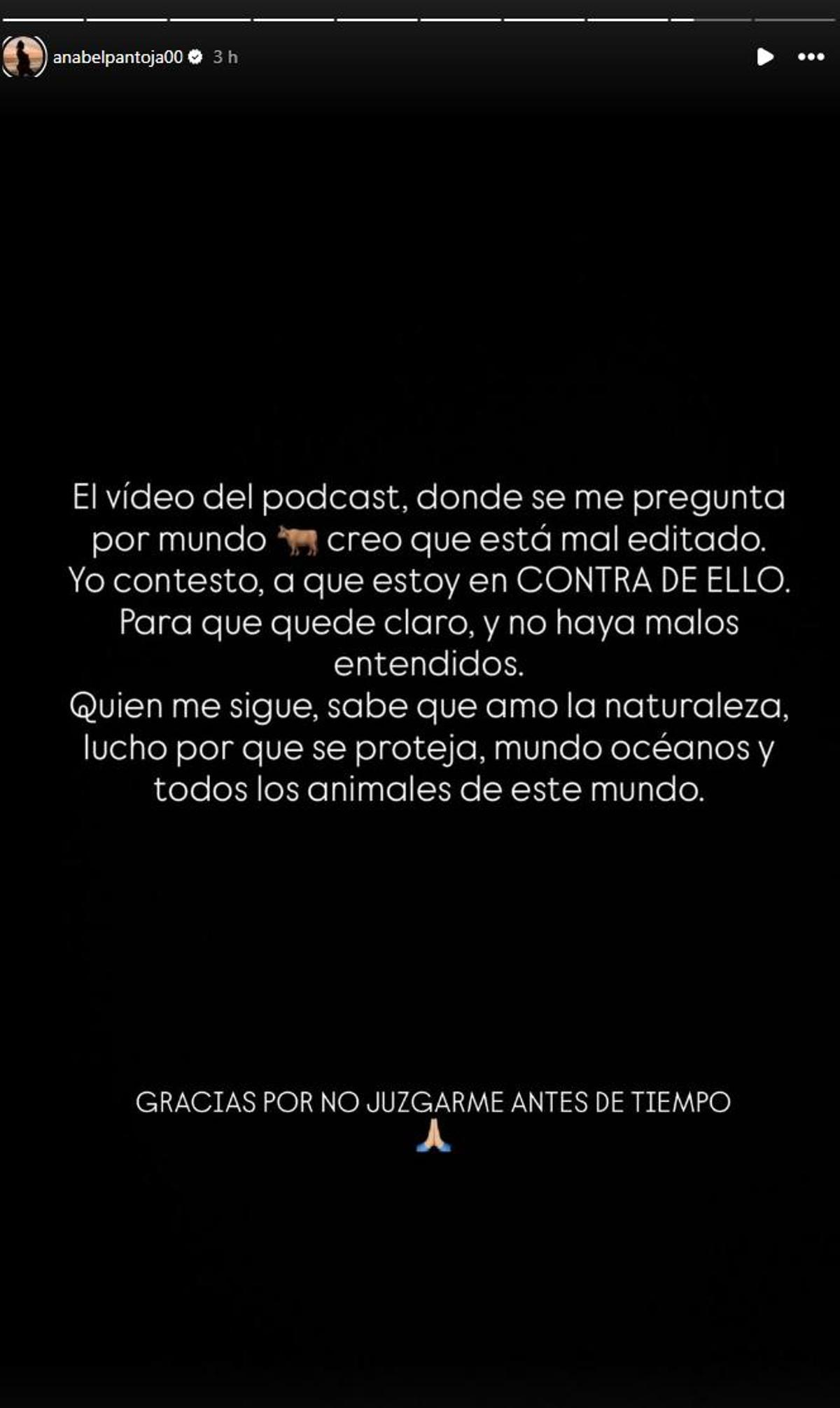 Publicación de Anabel Pantoja.