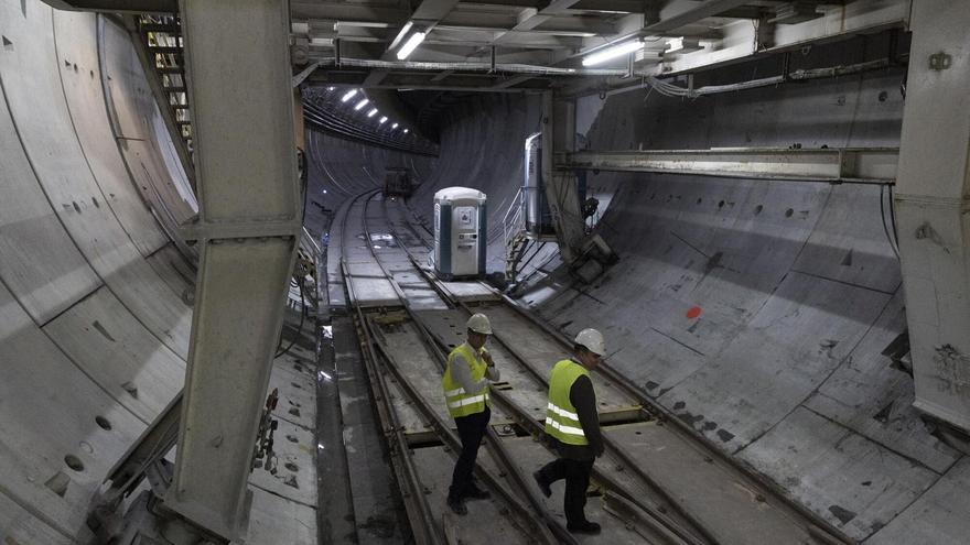 Obras del tramo central de la L9