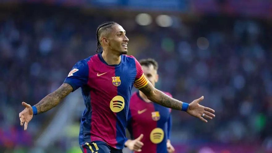 Raphinha marca el segundo para el Barça tras una espectacular asistencia de Casadó