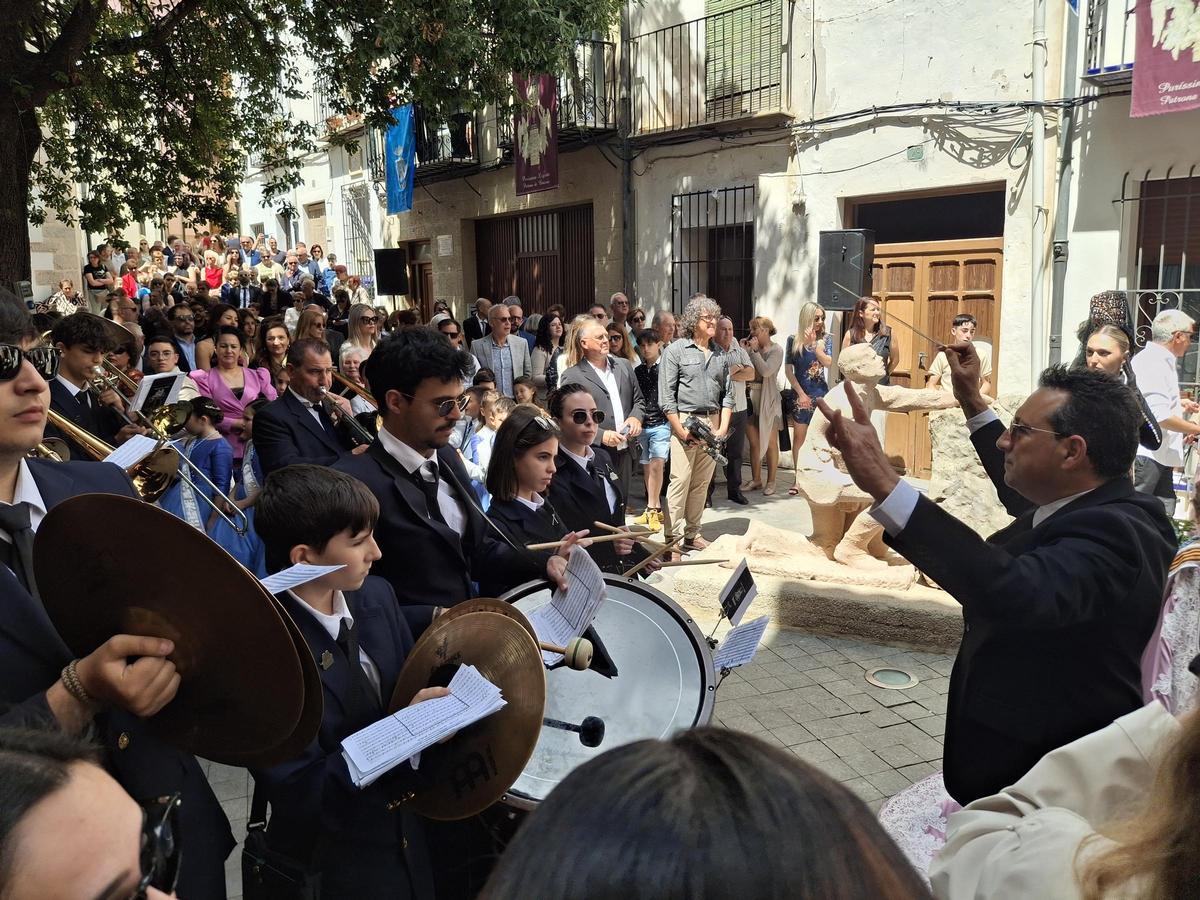 La banda de música, en el acto de "els riberers"