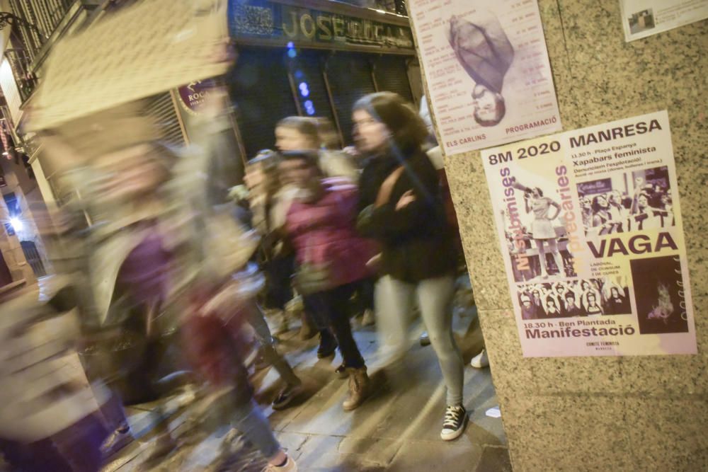 GALERIA | Manifestació feminista pel 8M a Manresa