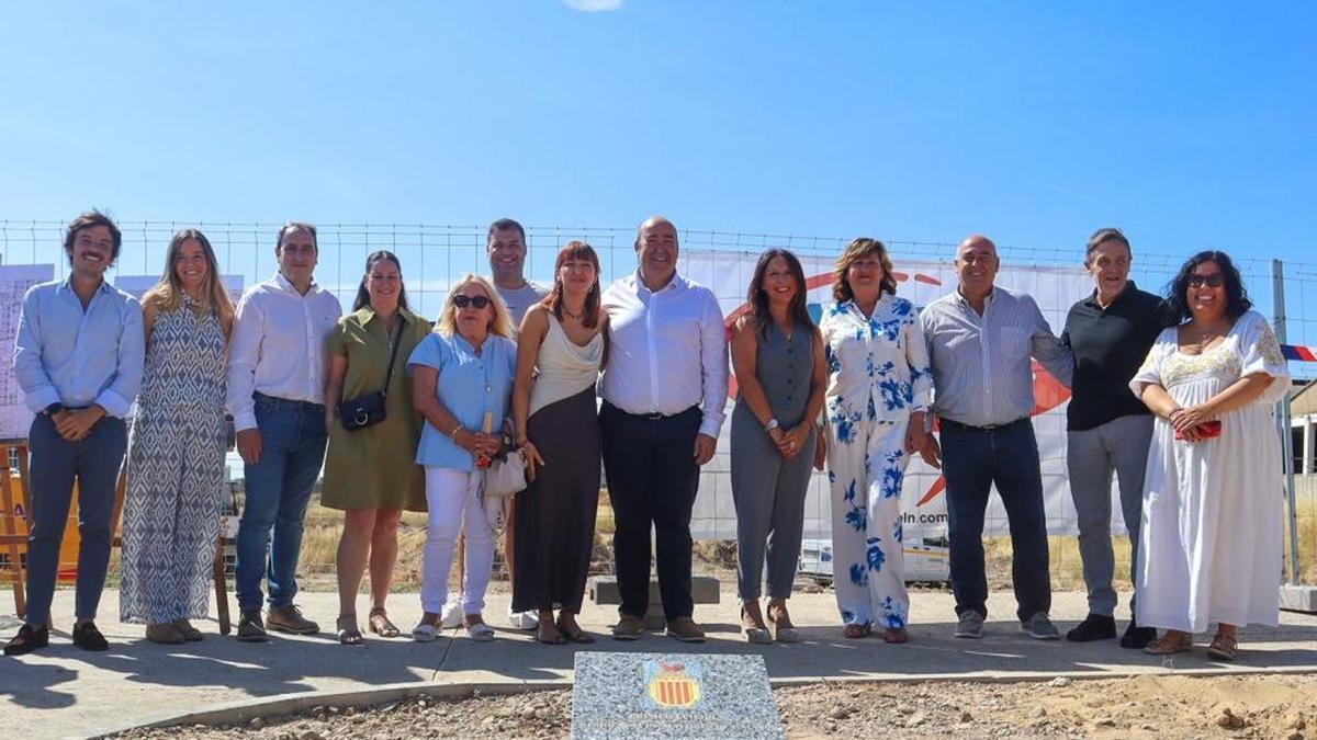 Primera piedra de la futura residencia de mayores de Gallur