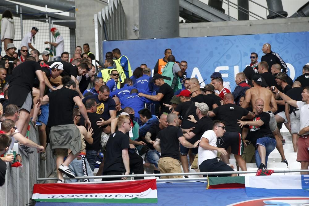 Eurocopa 2016: enfrentamientos entre húngaros y policía