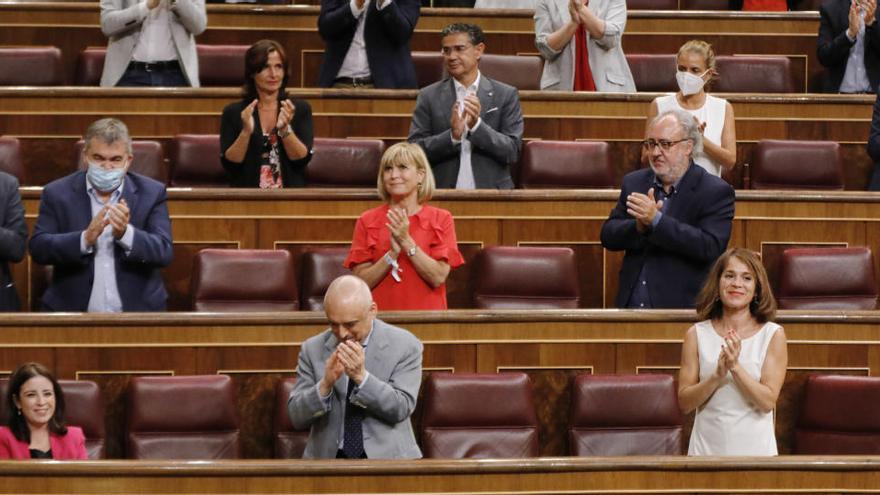 Diputados socialistas en el Congreso.