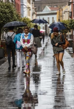 Primeras lluvias otoñales en La Laguna