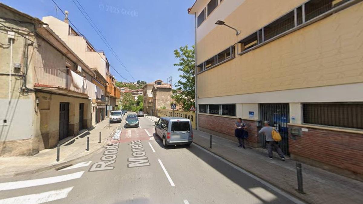 La ronda Moreta, a la zona de l'accident