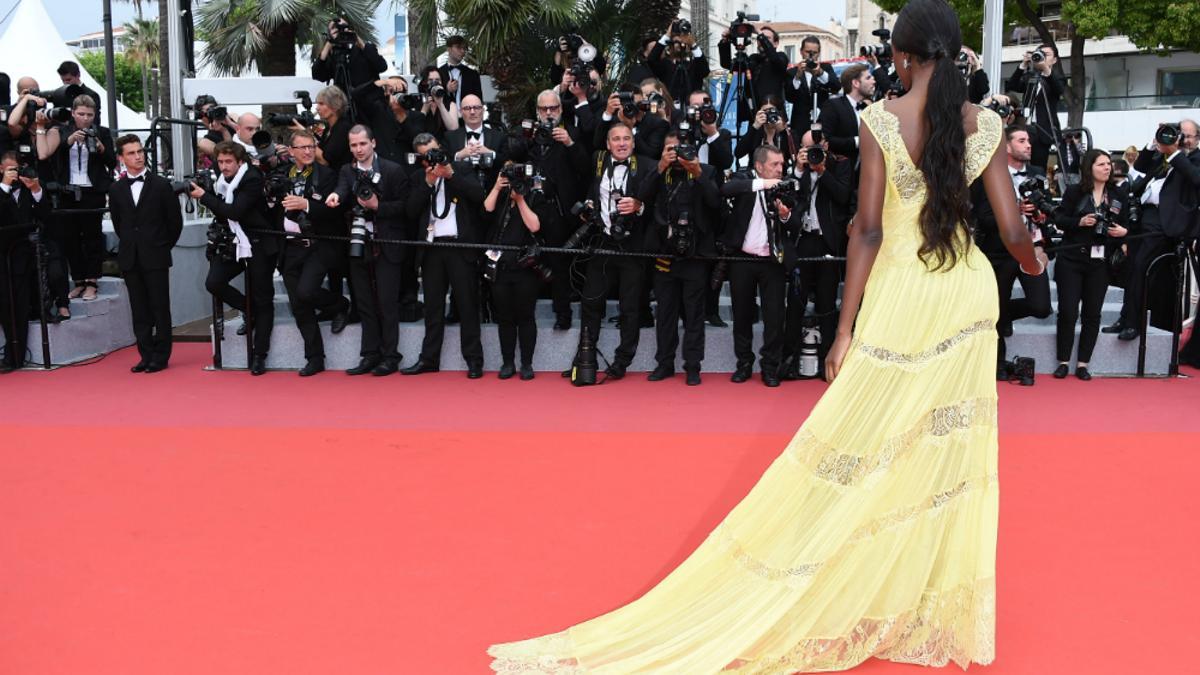 Leomia Anderson con vestido largo de Twinset en Cannes 2018