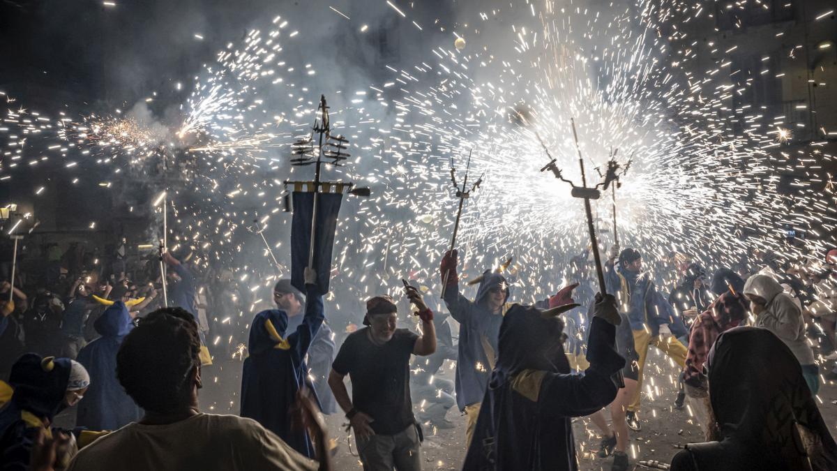 'Correfoc' de las Fiestas de Gràcia 2023