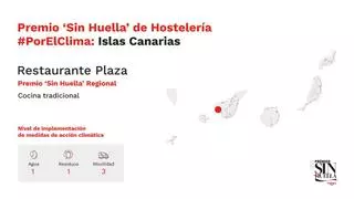 Los Premios ‘Sin Huella’ reconocen en Canarias al establecimiento ‘Plaza’ por su acción climática