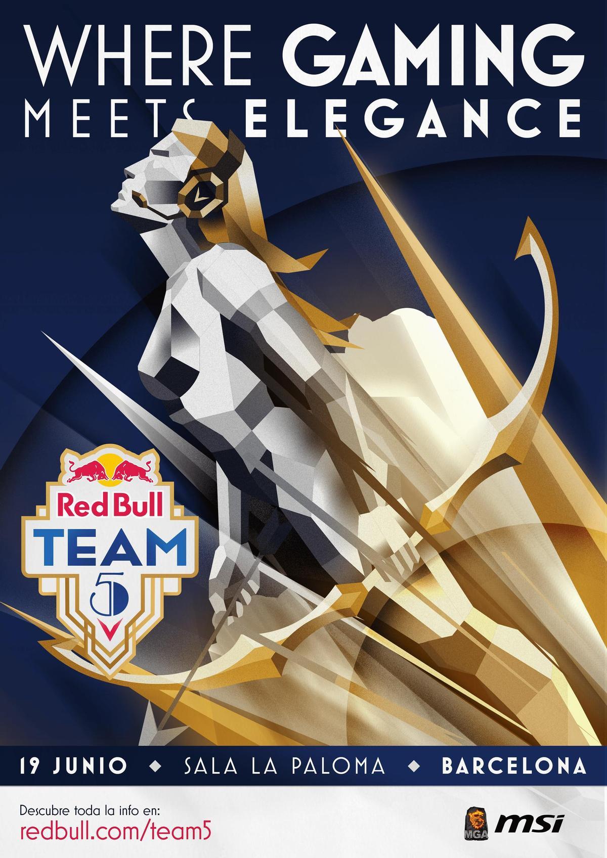 El cartel del Red Bull Team 5
