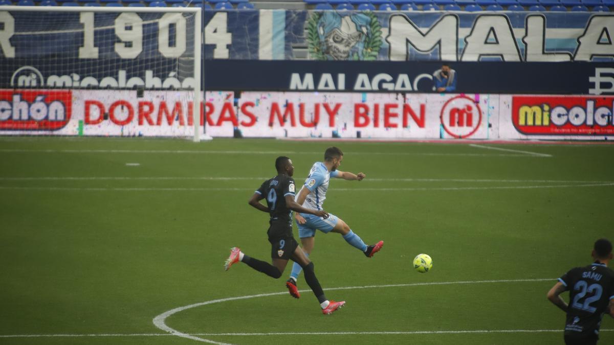 Partido de la Liga Smartbank entre el Málaga CF y el Almería