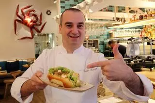 Un bogavante en un bocadillo