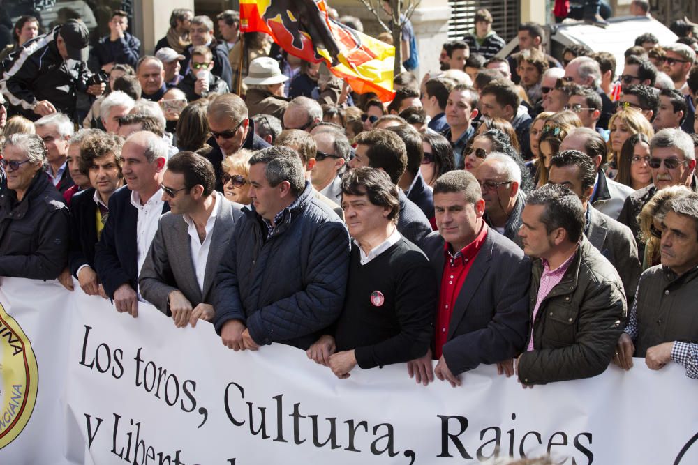 Masiva manifestación taurina en Valencia