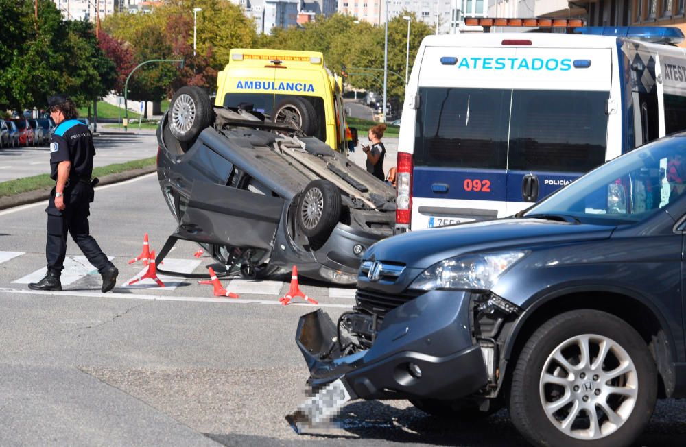 Accidente en la ronda de Outeiro