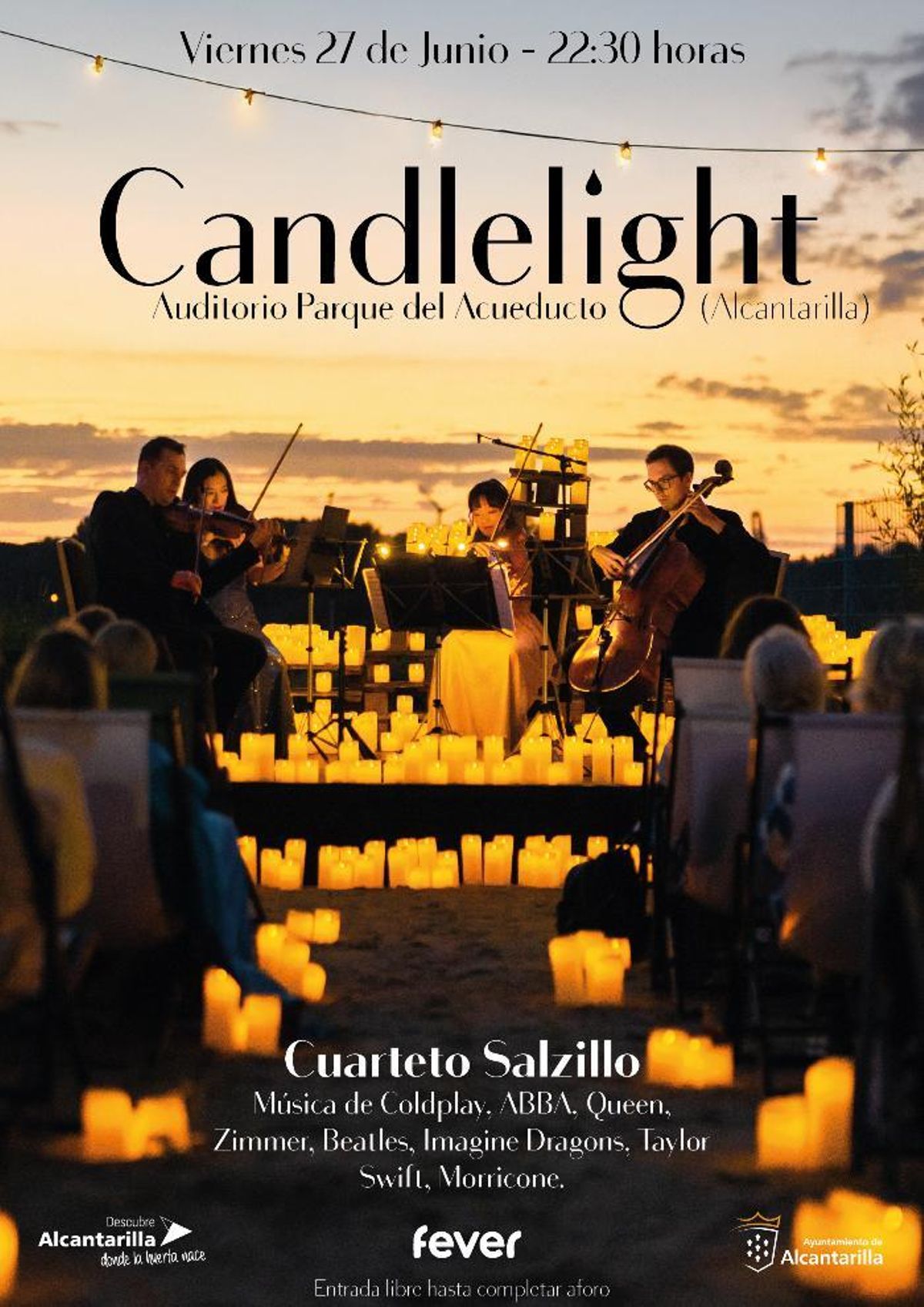 Cartel de Candlelight en Alcantarilla