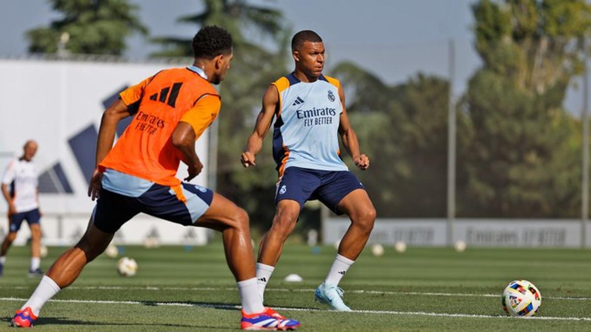 Mbappé completa su primer entrenamiento como jugador del Real Madrid