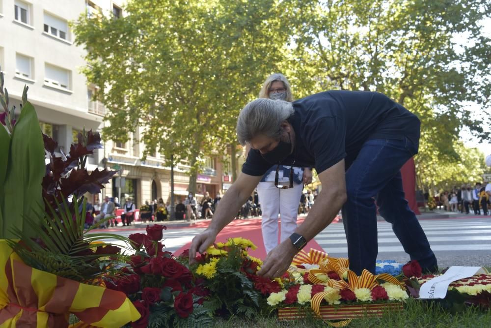 L'acte de la Diada 2020 a Manresa, en fotos