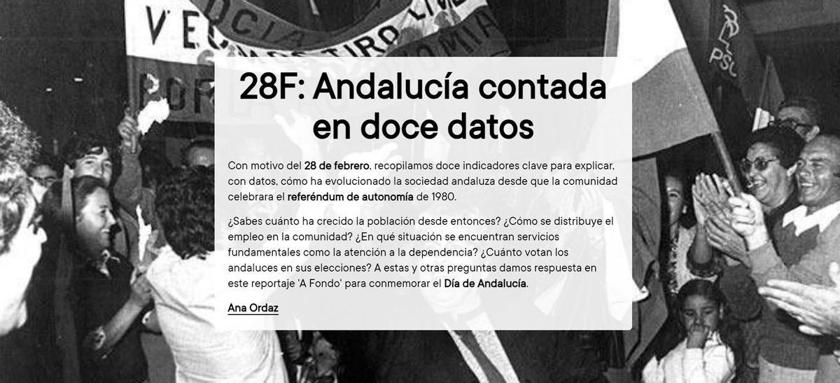 28F: Andalucía contada en doce datos