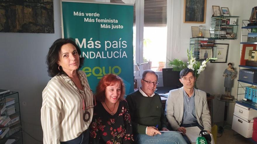 Los candidatos de Más País-Equo Inmaculada Gálvez, Encarna Páez, Francisco Soler y Ángel Rodríguez.