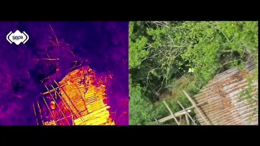 El Servicio de Emergencias despliega drones con cámaras térmicas para rastrear a la persona desaparecida en Colunga