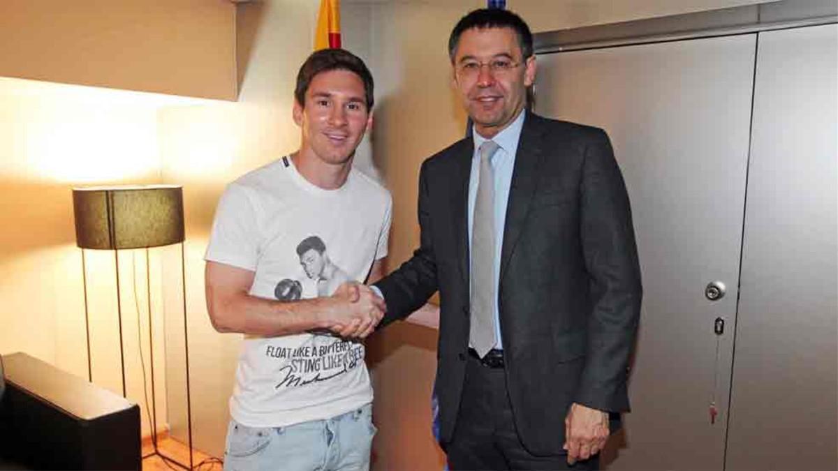 Bartomeu elogió a Leo Messi