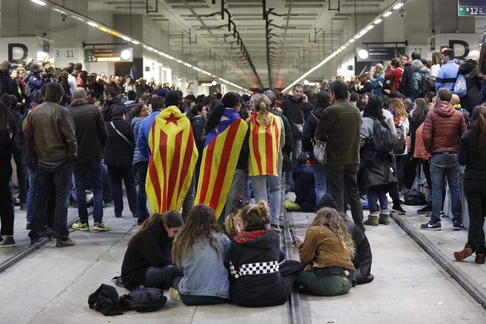 Tall de l'AVE a l'estació de Girona