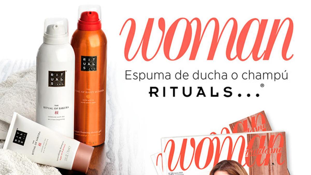 Espuma de ducha y champú de Rituals: los regalos del número de marzo de la revista Woman