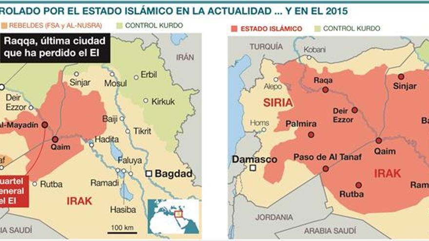 Cae la capital del EI en Siria