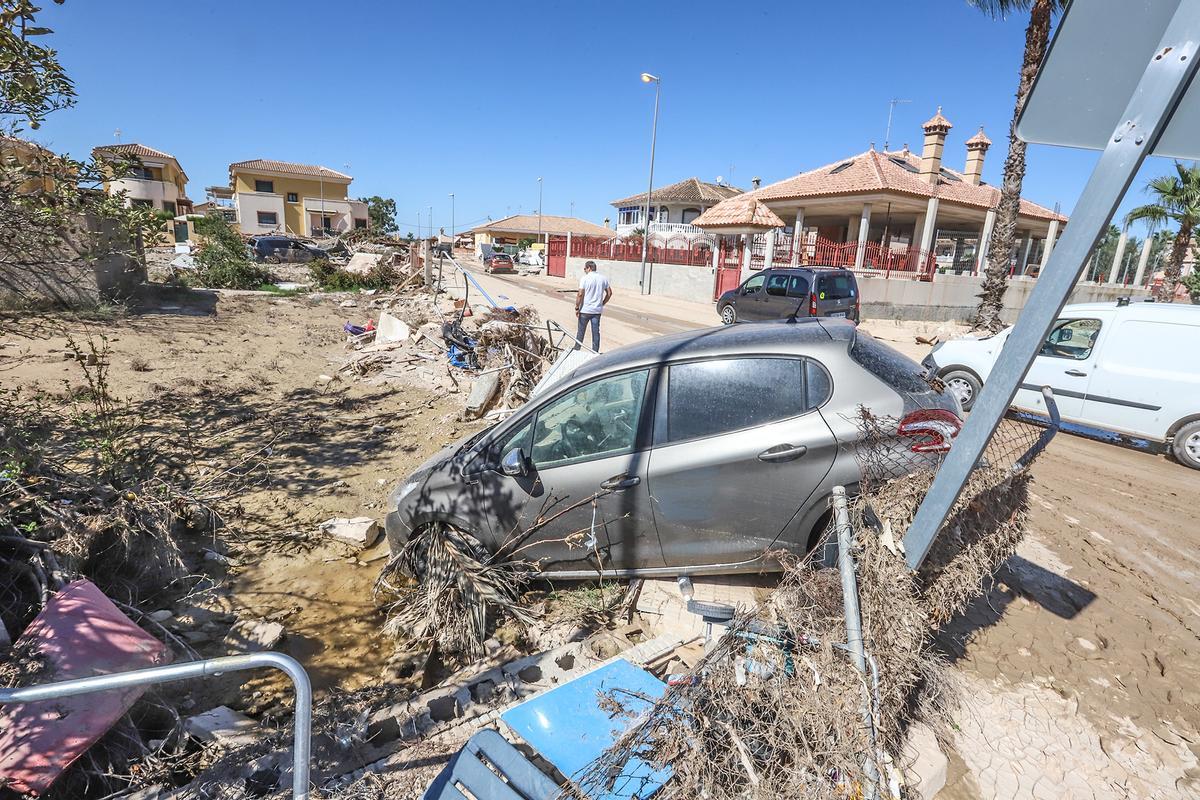 Destrozos provocados por la DANA de 2019 en Benferri