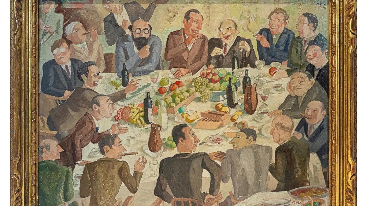 'La penya del Colón', de Xavier Nogués, un fiel retrato de las francachelas de pintores que organizaba Lluís Plandiura.