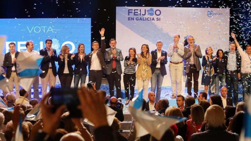 Imagen del mitin de cierre de campaña del PP ayer en Vigo.