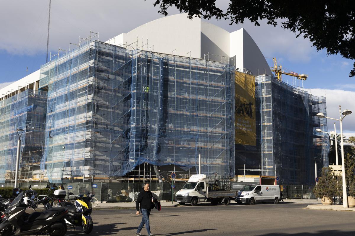 Valencia. Ribo Visita las obras del Palau de la Música