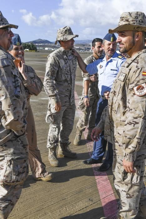 CANARIAS Y ECONOMIA 18-01-2019 BASE AEREA DE GANDO. TELDE-INGENIO. Ejército del Aire. Bienvenida del escuadrón del 10ª contingente del destacamento rappa en Sigonella.  FOTOS: JUAN CASTRO