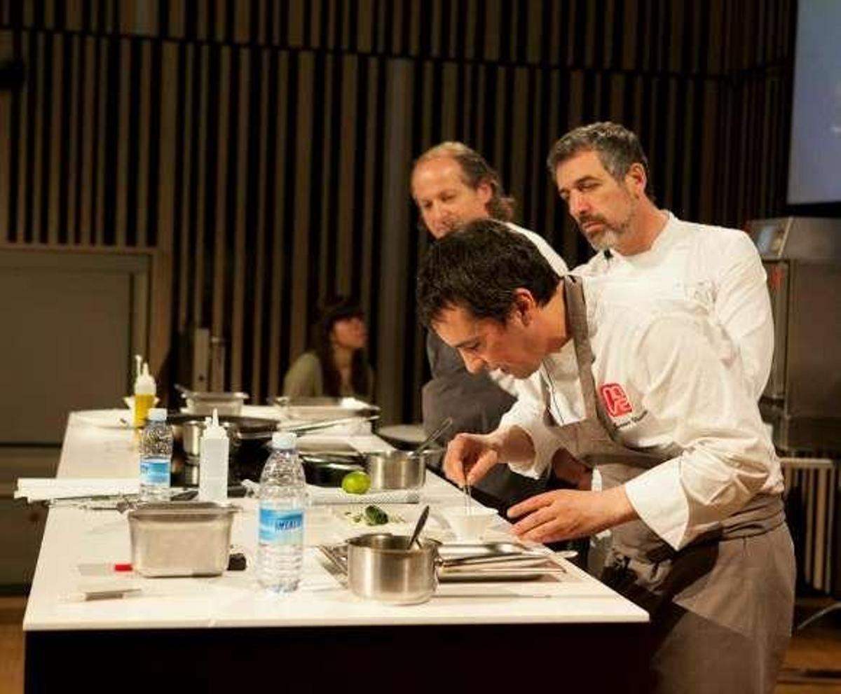 Javier Olleros promocionan la cocina gallega en el "Basque Culinary Center"