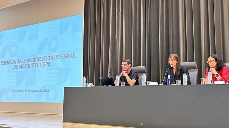 Ponentes de las jornadas celebradas en el edificio administrativo de Campolongo.   | // FDV