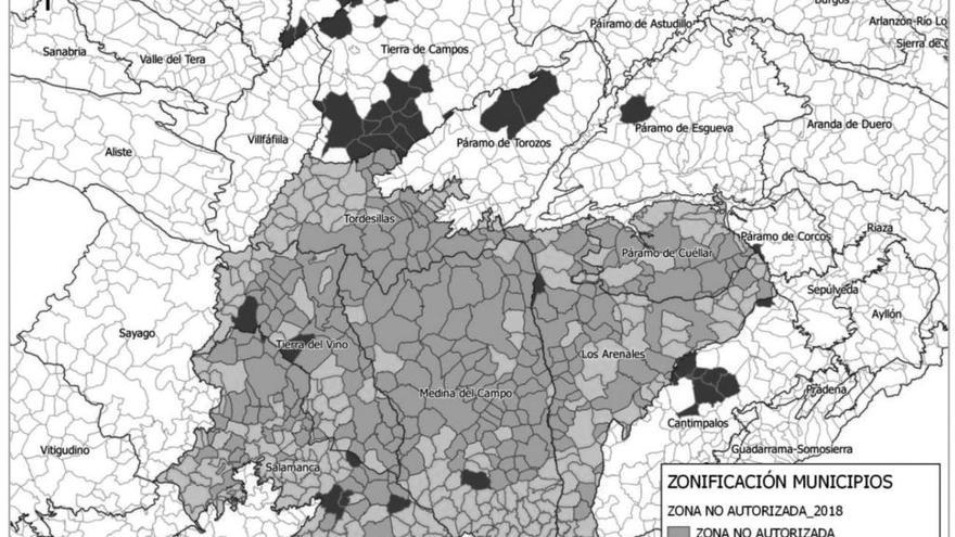 Mapa de zonas limitadas y prohibidas para extracciones de aguas subterráneas