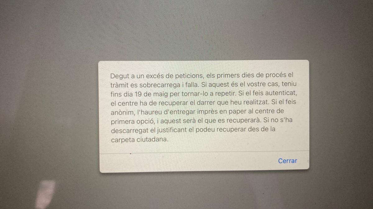 La página del CAIB, saturada durante el primer día para realizar las inscripciones de escolarización